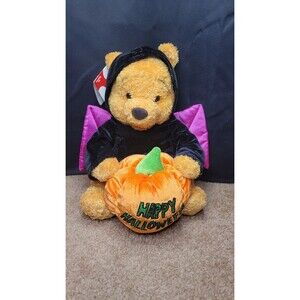 Winnie the Pooh Happy Halloween Vampire Bat Plush Stuffed Animal Toy 10"